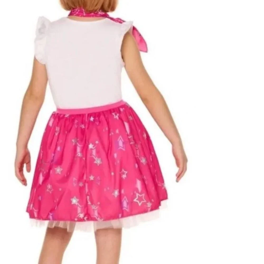 Barbie Western Tutu Skirt & Bow Girls S/M Halloween Accessory Dress Up Pink